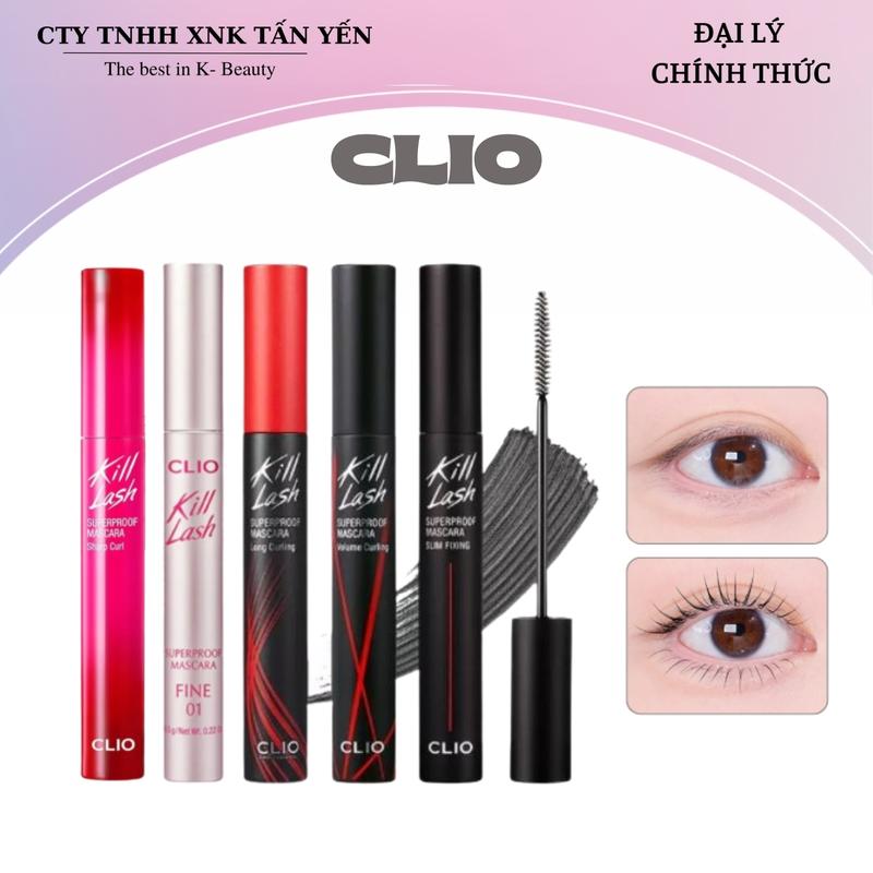 Mascara Giúp Cong Mi Và Dài Mi Clio Kill Lash Superproof Mascara 7g - Cosmetic…