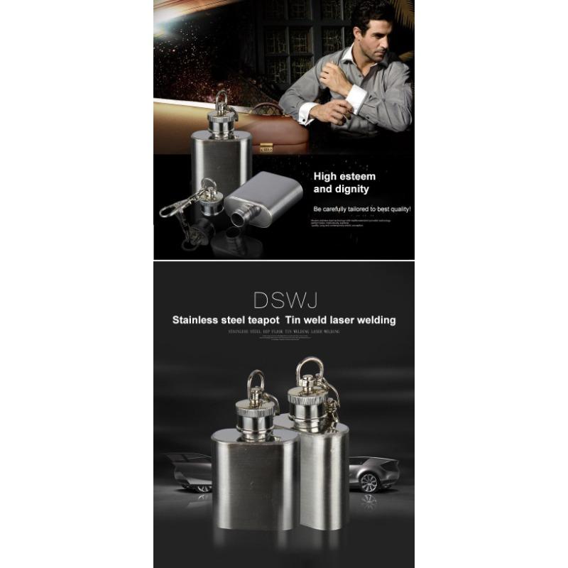 Product Introduction of 1 Oz High Quality Wine Whisky Pot Tainless Steel Hip Flask Drinker Alcohol Bottle Portable Drinkware Flask 19