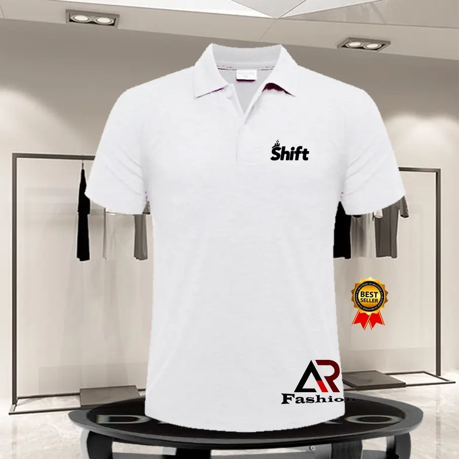 TERBARU!!Kaos polo shirt // atasan baju kaos kerah pria lengan pendek // kaos kerah SHIFT TEXT BLACK // kaos kerah pria polos // kaos seragam polos // kerah polo distro