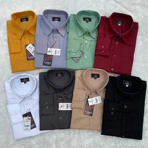 Kemeja Pria Polos Toyobo Fodu Lengan Panjang Premium