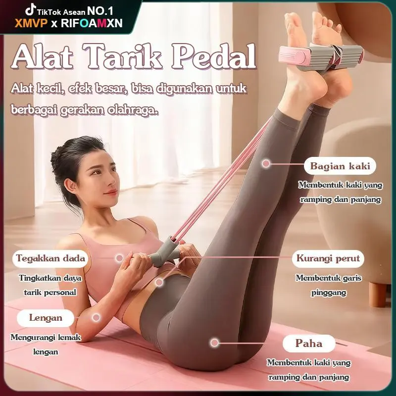 【COD】RIFOAMXN Multifunction Pedal Resistance Band | Bantuan sit-up | Peralatan kebugaran rumah | Multifungsi | Peregangan | Rehabilitasi