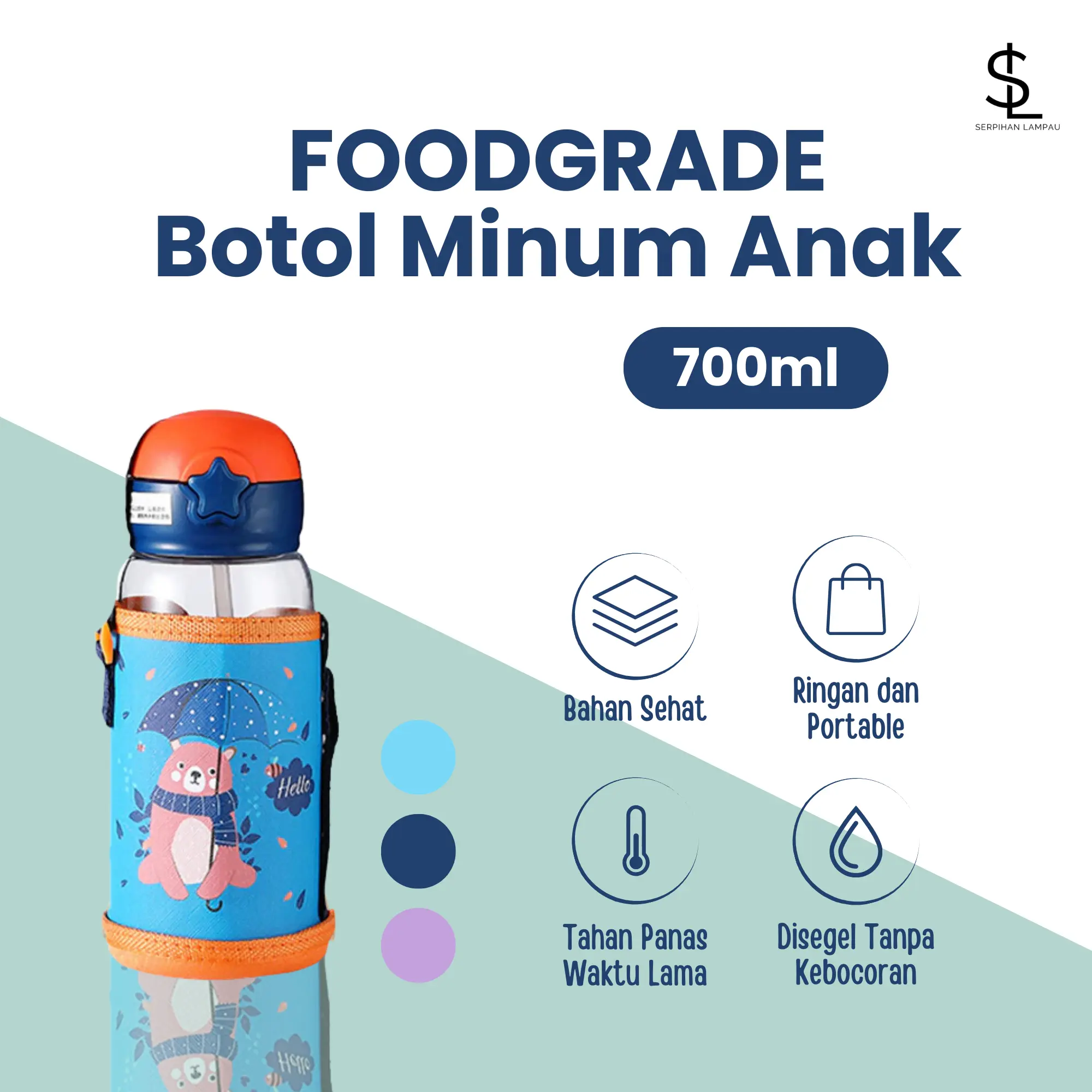 Botol Minum Anak Dengan Karakter Kartun 700ml S36323-3-1