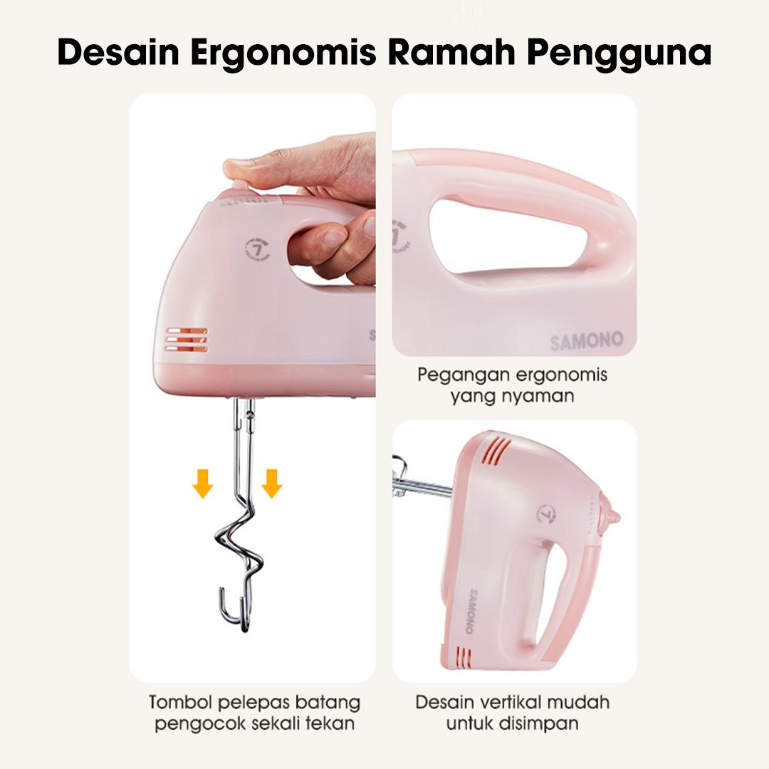【GREBEK GUDANG SUANVINZLIE】Samono Mixer Roti Stand Mixer & Hand Mixer 2in1 Daya 200W, 7 Kecepatan, Wadah Stainless Steel 2.5L (SW-HMB200) 【GREBEK GUDANG SUANVINZLIE】Samono Mixer Roti Stand Mixer & Hand Mixer 2in1 Daya 200W, 7 Kecepatan, Wadah Stainless Steel 2.5L (SW-HMB200)