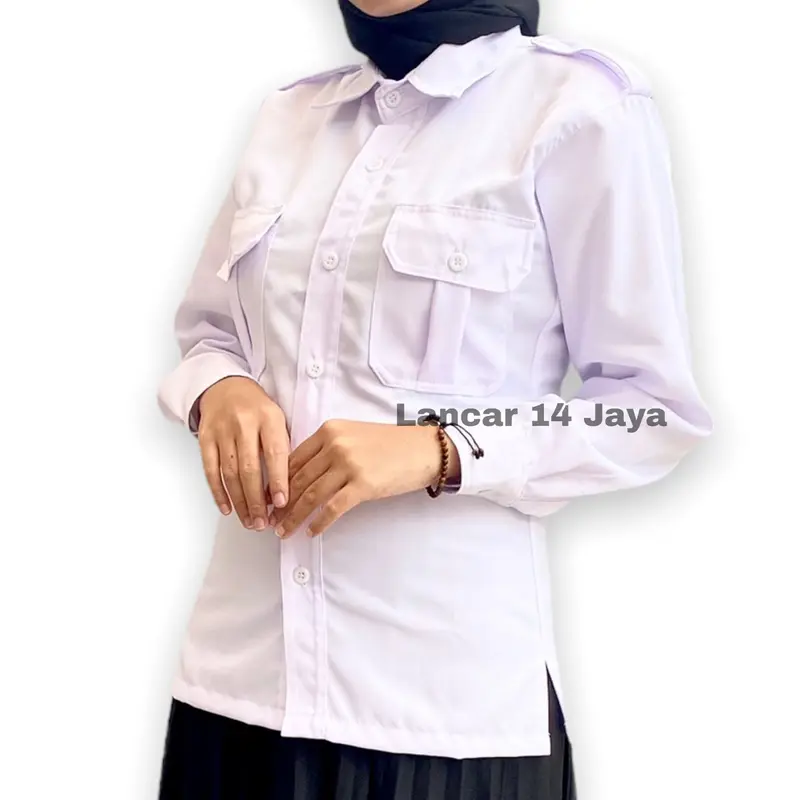 KEMEJA PUTIH PNS WANITA/BAJU PNS CEWEK/KEMEJA DINAS/KEMEJA PANJANG PUTIH WANITA 0