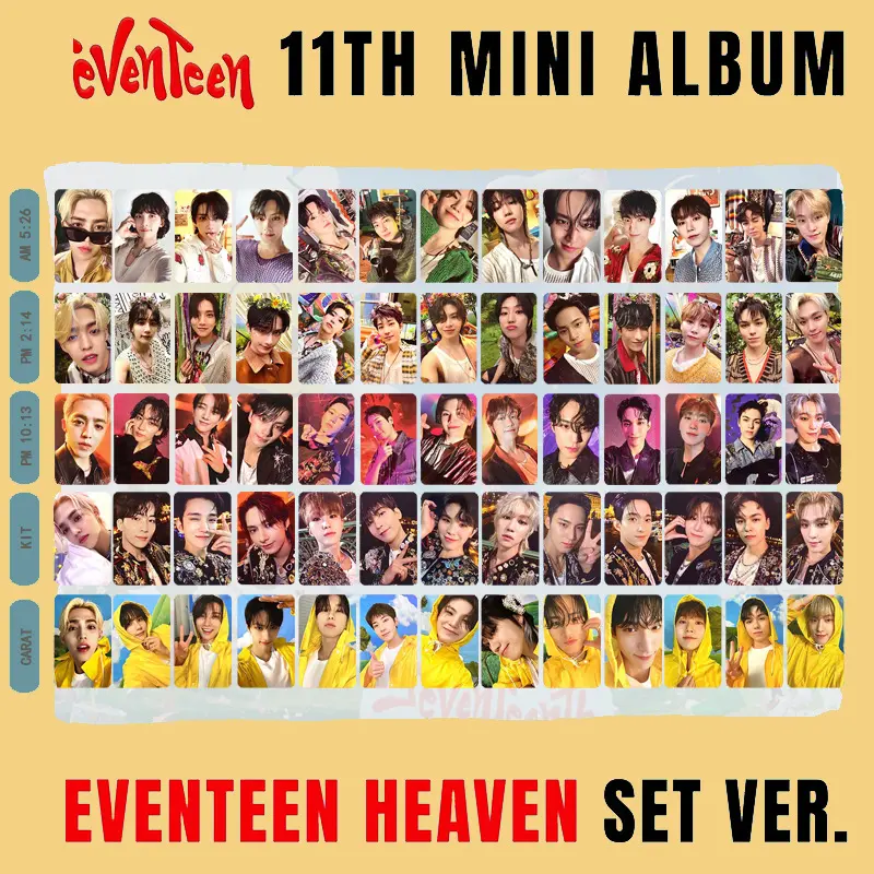 SEVENTEEN Heaven SHOPEE ラキドロ トレカ 13枚 コンプ SEVENTEEN 11th Mini Album Heaven PhotoCards Woozi Hoshi Jeonghan