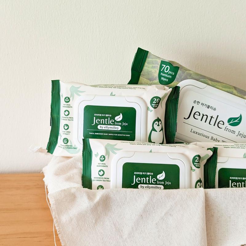 Jentle from Jeju Luxurious Baby Wipes Pocket-Friendly Mini Size  - 1 Packet 4