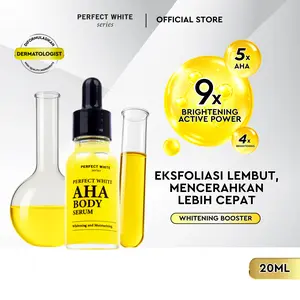 [20ml] PERFECT WHITE AHA Body Serum Whitening & Moisturizing | Campuran Hand Lotion Body Serum Pencerah Mencerahkan dan Pemutih Tubuh Memudarkan Noda Hitam