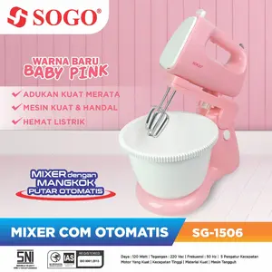 SOGO - Mixercom Otomatis Baby Pink 2 Liter SG-1506