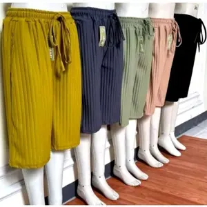 PBUNGSU- 5 PCS kulot pendek knit hornet 7/8 JUMBO wanita dewasa celana pendek ibu2 sehari hari
