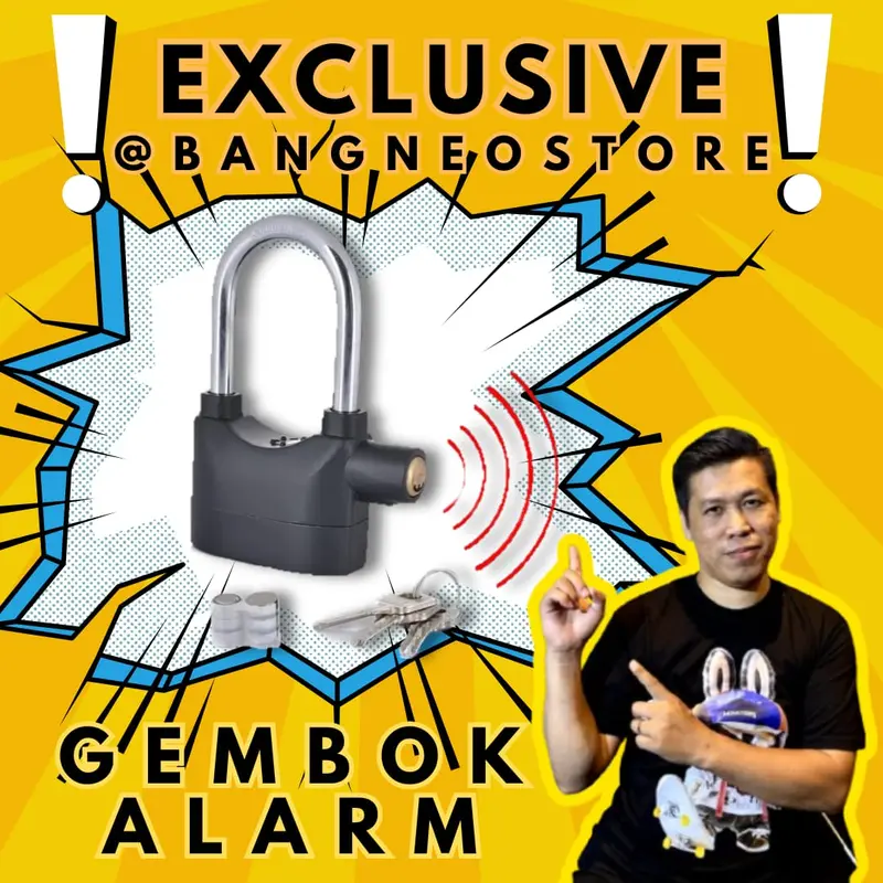 [ EXCLUSIVE ] BANG NEO STORE X MAGNET ACC GEMBOK ALARM | GEMBOK ALARM BUNYI 0