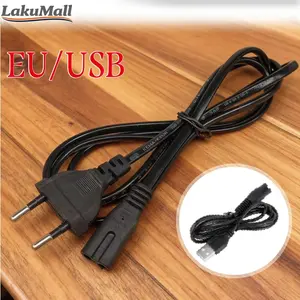 Universal Kabel Adapter Power USB Charger 2 Hole Angka 8 Untuk Printer Epson HP Canon Clipper Hair Alat Cukur Rambut Wahl Xiaomi Mijia Kemei