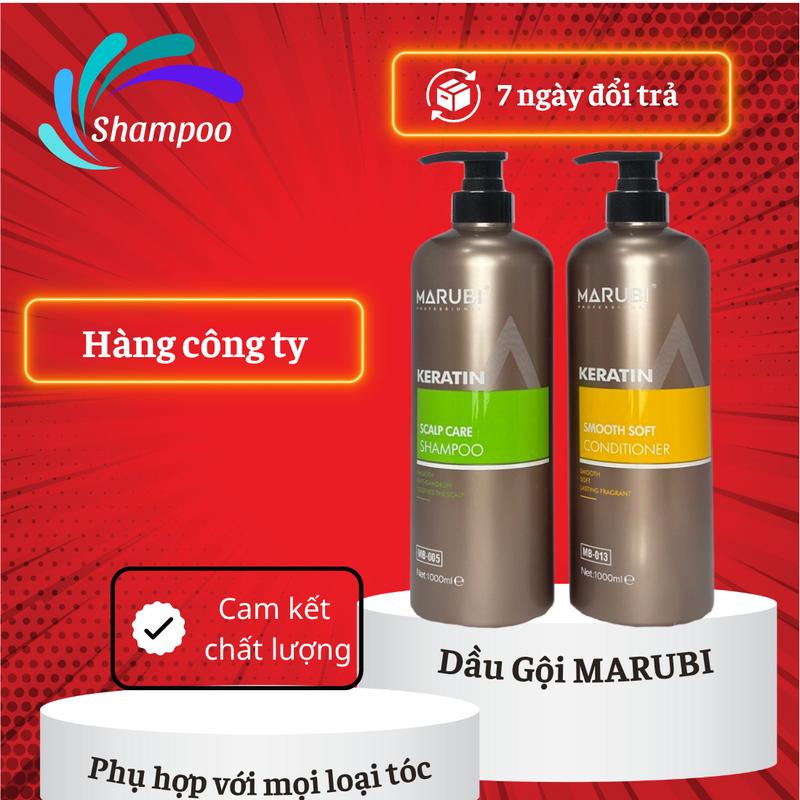 Cặp dầu gội xả MARUBI 1000ml siêu mượt thơm lâu dưỡng sâu Nữ Women