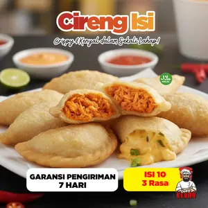 CIRENG ISI AYAM PEDAS ORIGINAL KEJU 10 PCS CEMILAN ACI FROZENFOOD HALAL GARANSI 100%
