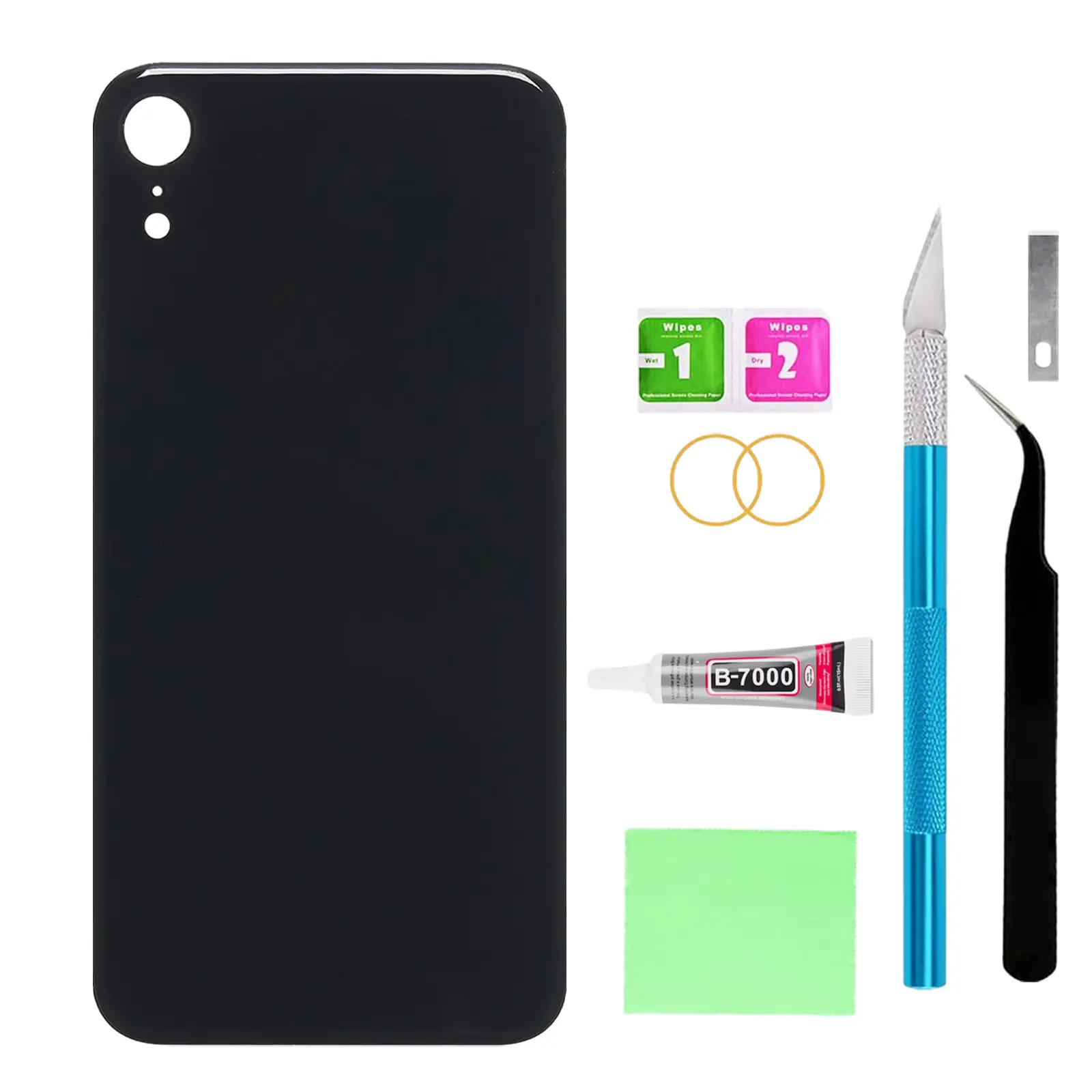Back Glass Replacement for iPhone xr  -  Back Glass Replacement for iPhone xr 6.1 Inches with Repairing Tool Kits