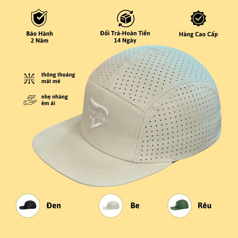  Mũ snapback thể thao Dowry vải dù siêu nhẹ thông thoáng D65 