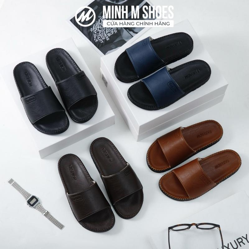 [ Mở Bán 139.K ] Dép Nam Doctor Quai Ngang In Fashion Da Nhúm Cao Cấp, Đế Cao Su Chống Trơn Trượt, Khâu Viền Xung Quanh, Khâu Chân Quai DéP Slipper Nhung Jean