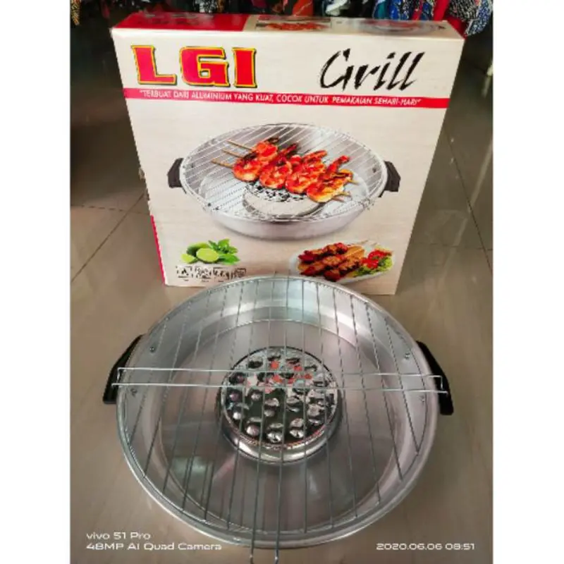 TERLARIS Cod ALAT BAKAR - PANGGANGAN IKAN AYAM SERBAGUNA ROASTER LGI CIVIL Daging Stainless Pemanggang Pemanggang Pemanggang Kitchenware Steel 4