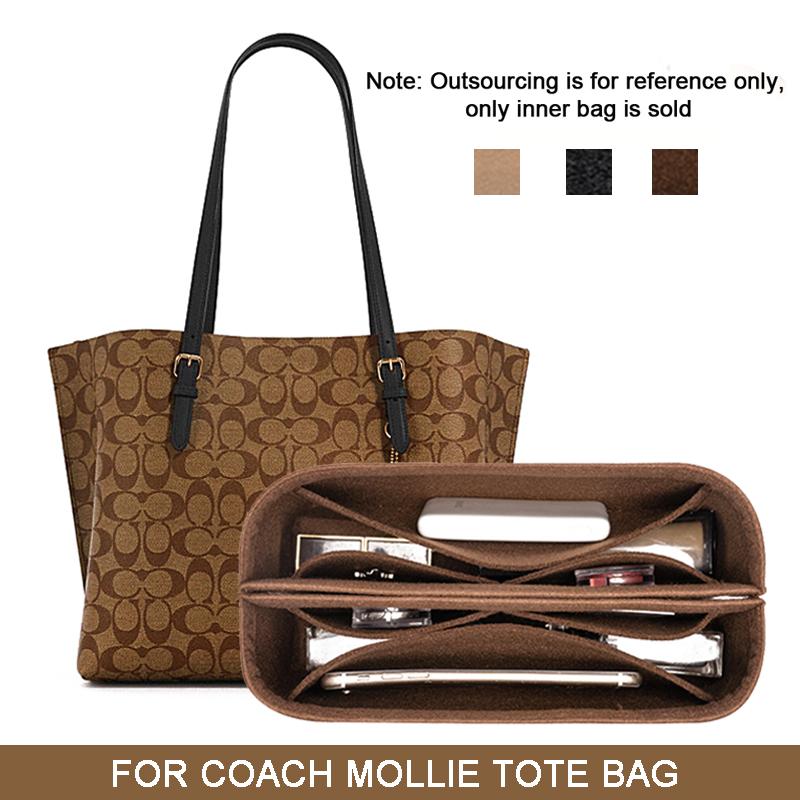 Felt Insert Bag Fits for Coach mollie Tote bag Liner Bag Fel - TikTok ...