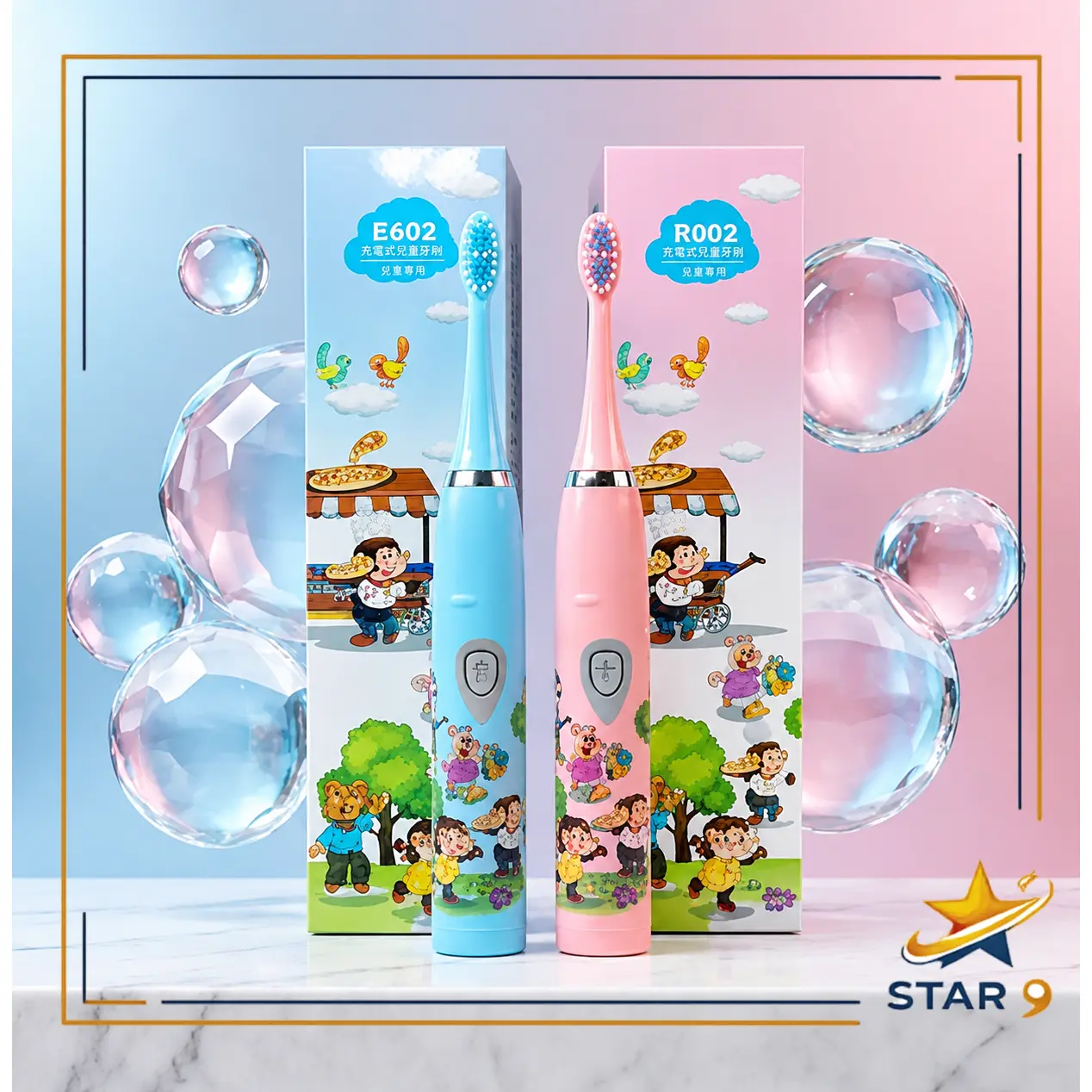 Sikat Gigi Anak Karakter Lucu USB HV Sikat Gigi Anak Elektrik Anak Kids Electric Toothbrush Sikat Gigi Electric Tooth Brush Waterproof Otomatis Gigi Elektrik Anak Electric Tooth Brush