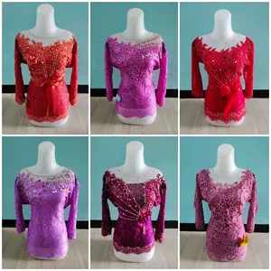 kebaya pendek bahan semi Prancis