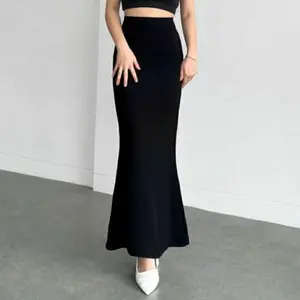 Rok Scuba Lunar Flare Skirt Duyung Korean Loose Maxi Panjang Casual Anti Kusut Mermaid