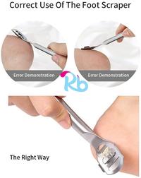 Gambar RBS - Alat Pemotong Kulit Mati Kaki Pedicure Amplas Tumit Stainless Bahan Import Premium Alat Pedicure Stainless Alat Penghalus Kaki - Silver dari Red Bow Store Kota Administrasi Jakarta Barat 4 Tokopedia