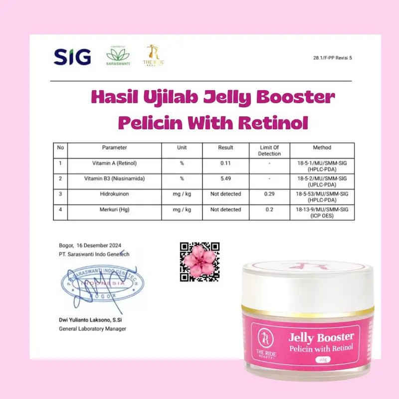 ( SPESIAL LAUNCHING ) Jelly Pelicin Boster & Glowing Night Cream The Ride Beauty < Bundling 1 > 3