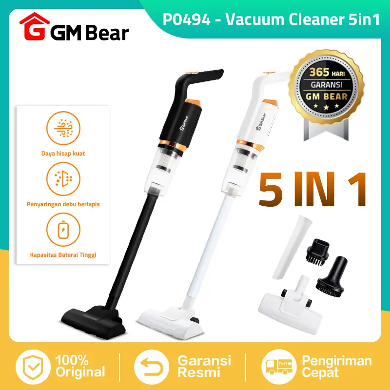 GM Bear Vacuum Clenaer Penyedot Debu Cordless P0494 - Penyedot Debu Vacum 5 IN 1 20000Pa