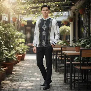 Atasan Koko Pria Dewasa Baju Koko Motif Printing Baju Couple Single Lebaran