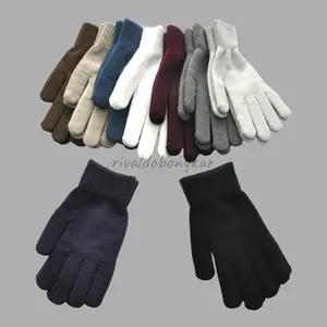 Sarung Tangan Rajut Polos Warna - Gloves Dewasa Pria Bahan Katun Spandex Lembut Ukuran Dewasa Cocok untuk Pria dan Wanita