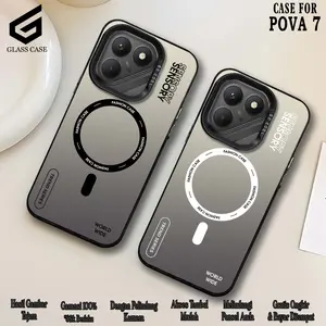 Case Compatible For TECN0  POVA 7 4G / POVA 7 ULTRA 5G SOFTCASE HYBRID IMD PLATE HOLOGRAM PREMIUM SO COOL ( 2K24 MAGSAFE ) Casing Glossy Terbaru 2025