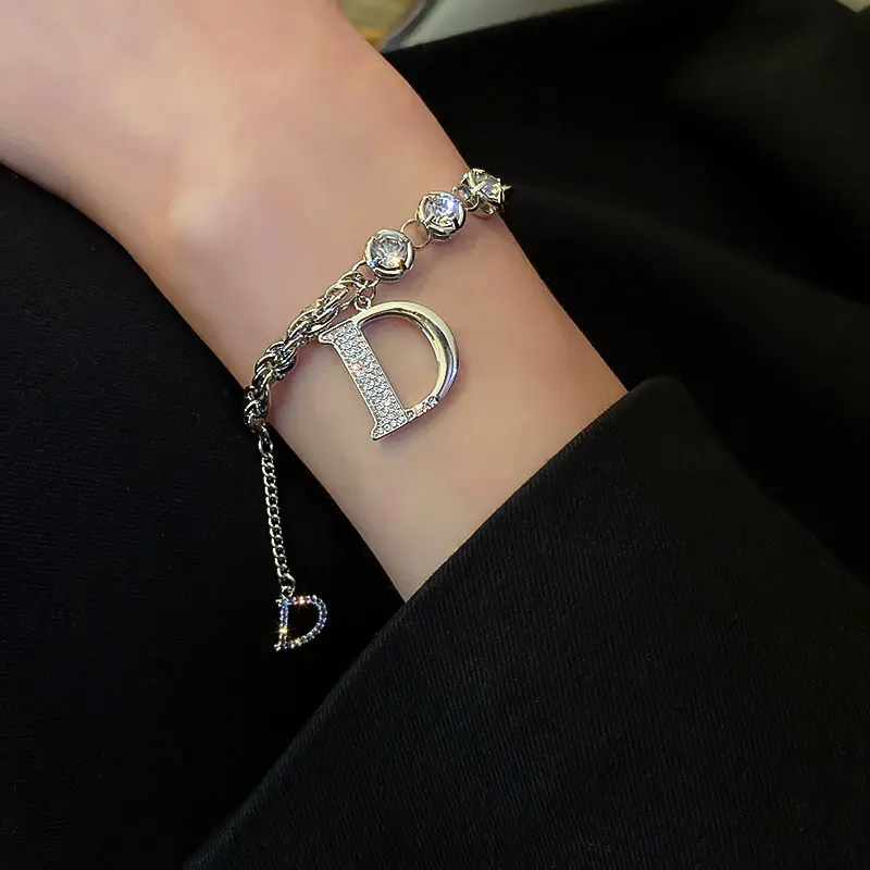 Berlala Fashion Jewelry Bracelets | Gelang Inisial Huruf, Bunga, Kupu-kupu | Gelang Copper Simple Elegan 7
