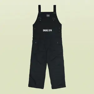 SMOKE Syndicate Overall Reguler Fit Service Suit Pria Panjang Hitam Bahan Ripstok Tahan Lama 1 Kantung Depan 1 Kantung Belakang 2 Kantung Sisi