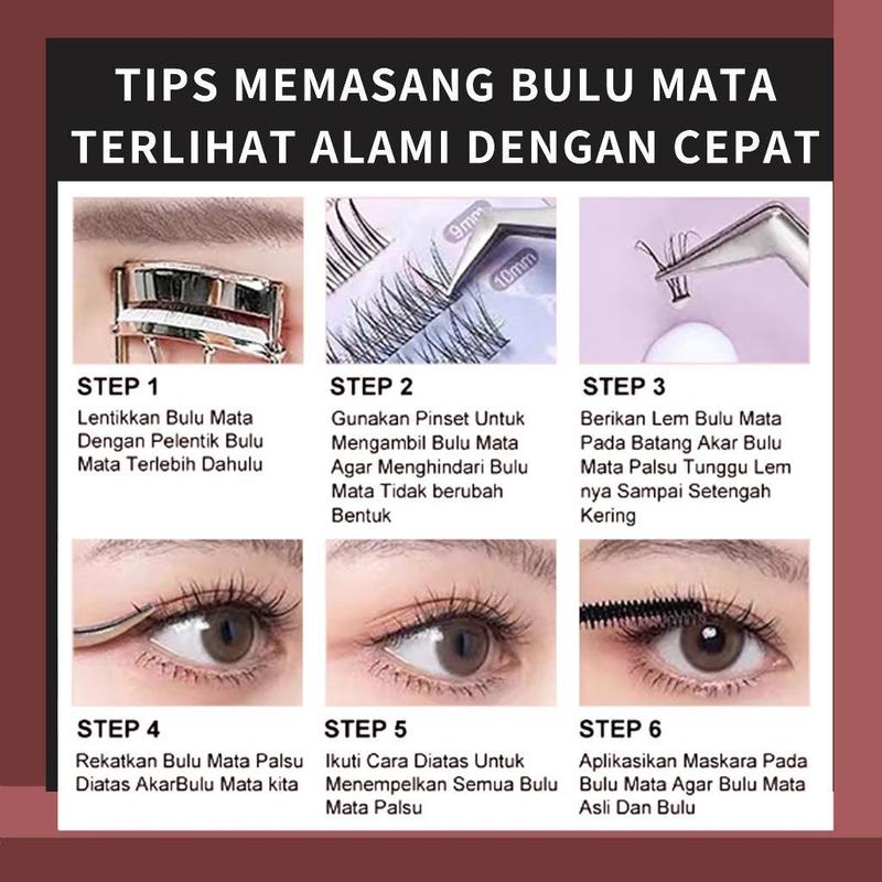 Mlan Beauty Eyes B12 Russian Look | Bulu Mata Palsu Premium - Eyelash Extention - Lem Bulu Mata Palsu - Eye Makeup Box Bulumata Extension 1