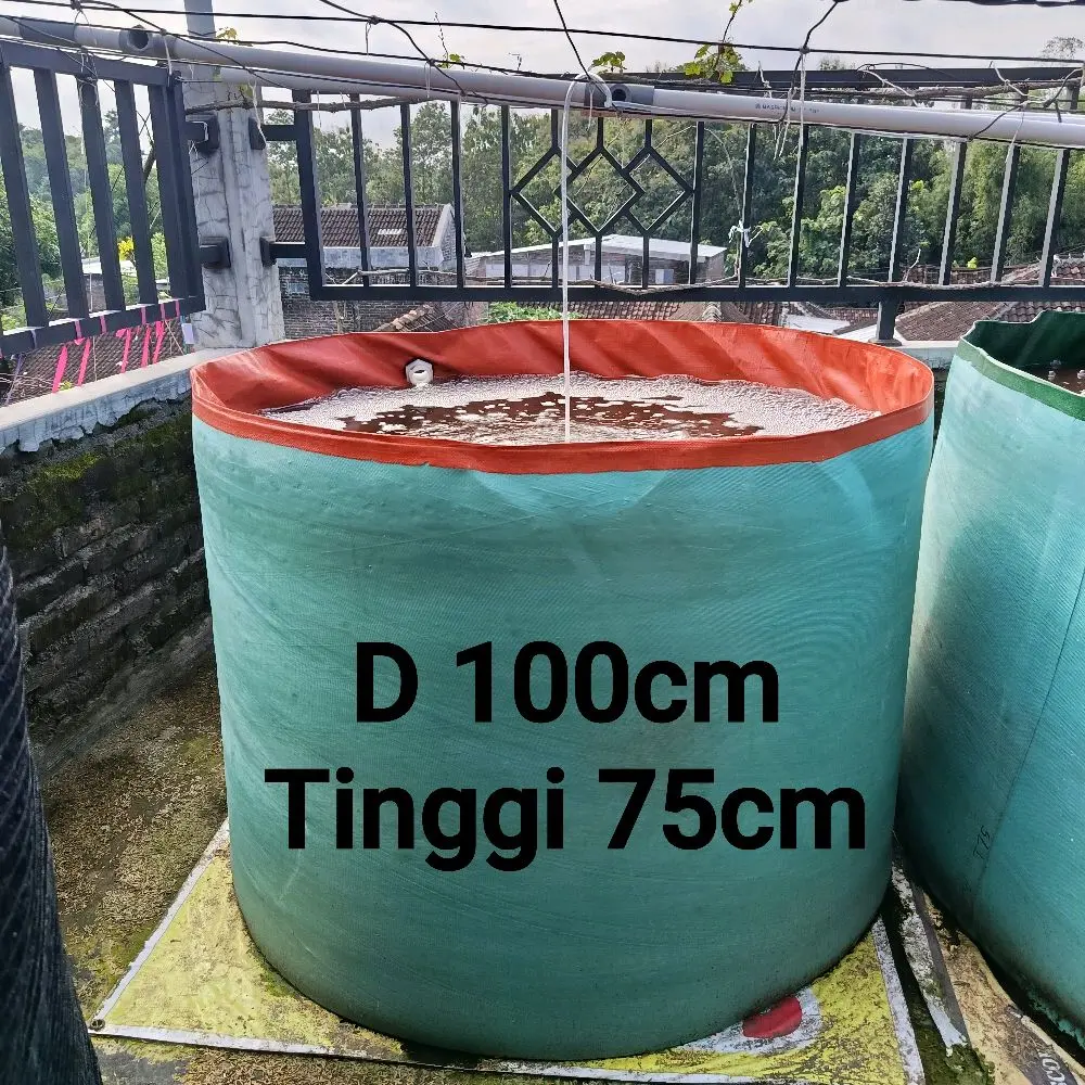 D100 T 75 Kolam Terpal Karpet Talang Tebal A20 Bisa Berdiri Langsung Pakai (5tahun)