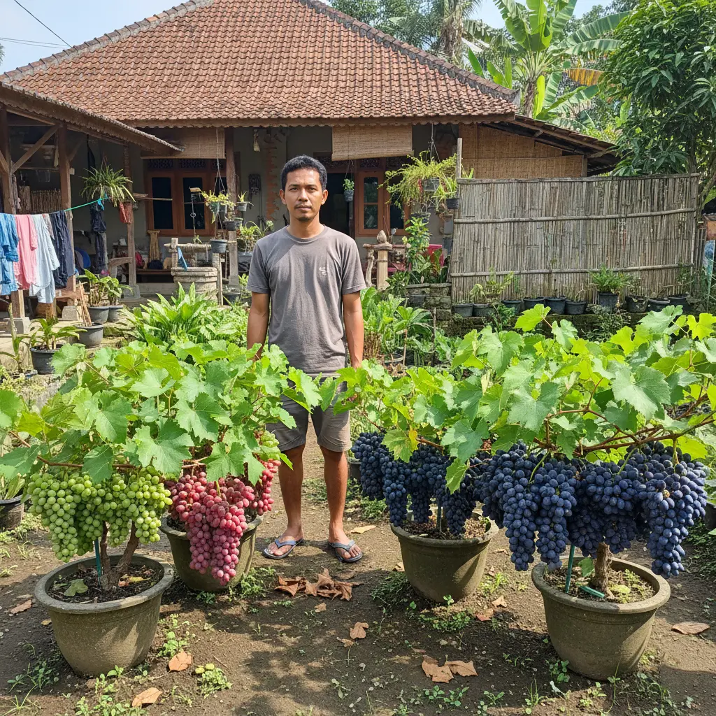 Paket Murah 3 Bibit Tanaman Anggur Siap Berbuah Warna Hijau Merah Hitam Ungu Segar Berkualitas Pengiriman Luas Seluruh Indonesia