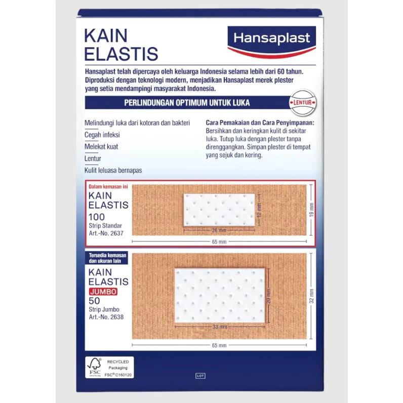 Plaster Merek HANSAPLAST / Plester Luka Kain Elastis / 1 Pak isi 100 1