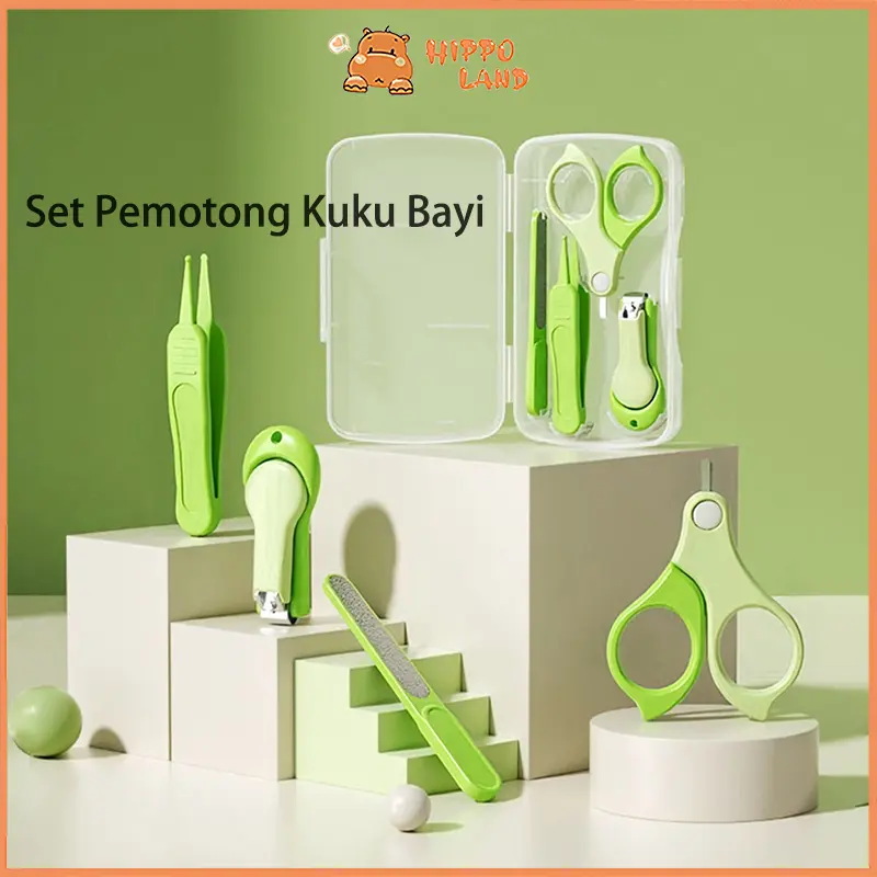 HIPPOLAND Gunting Kuku Bayi Set 4 in 1 Manicure Kuku Anak Nail Clipper Baby 468