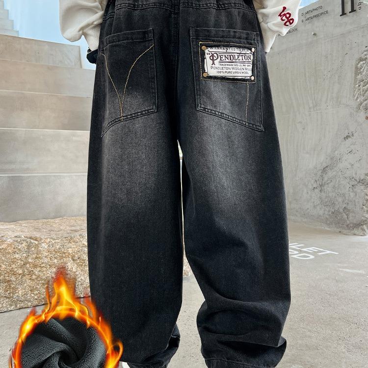 Quần bò bé trai xịn xò 20-50kg, phong cách thể thao, chất jeans mềm đẹp, mẫu HELLO 2
