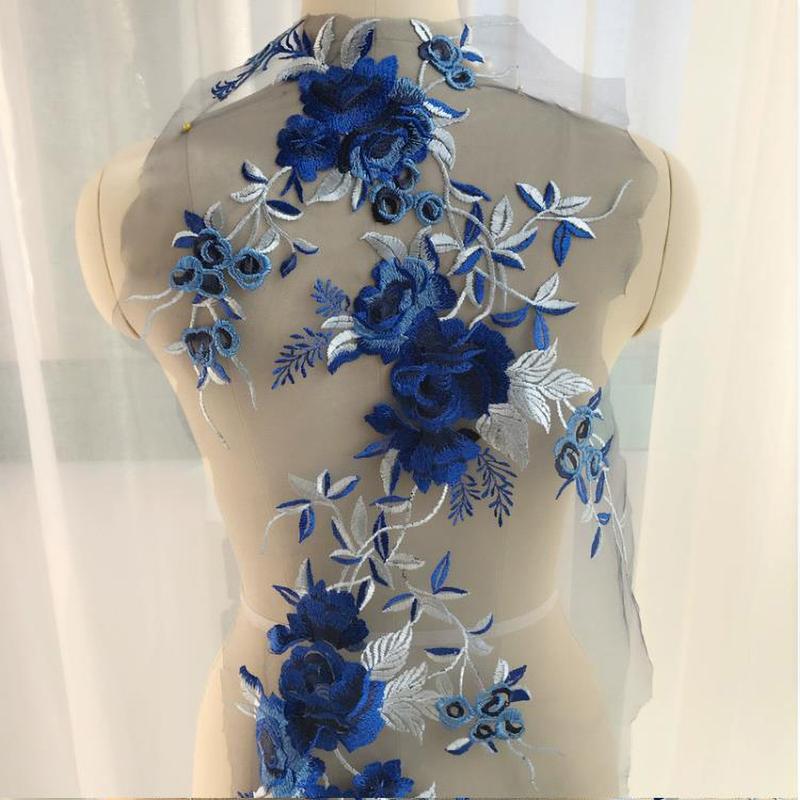 Product Introduction of 1 Set Flower Embroidery Patch For Wedding Dress Clothing Sew On Floral Patches Diy 10