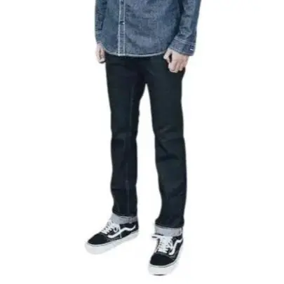 Celana Selvedge Pria Raw Denim Red Line Size 27-38 Jeans Panjang Cowok