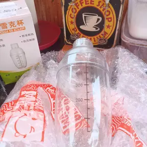 Cocktail Shaker Bottle Transparan 500ml 700ml 1000ml Botol Pengocok Minuman Bartender Plastik Food Grade