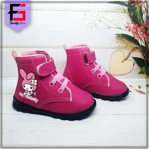 Sepatu Boots MELODY Anak Perempuan Fashion Sporty / Sepatu Boots Tali Perekat Anak Cewek Kartun Cute