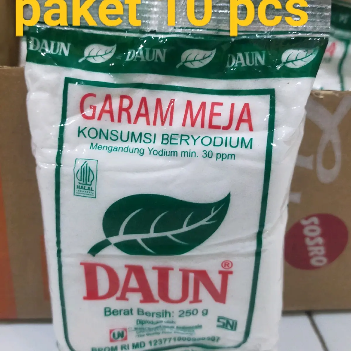 Garam meja daun 250gr paket 10pcs
