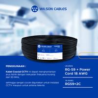 Gambar Kabel CCTV Coaxial RG59 + Power Cord 100 Meter Hitam - Kabel CCTV Wilson Cables dari Wilson Cables Kab. Tangerang 2 Tokopedia