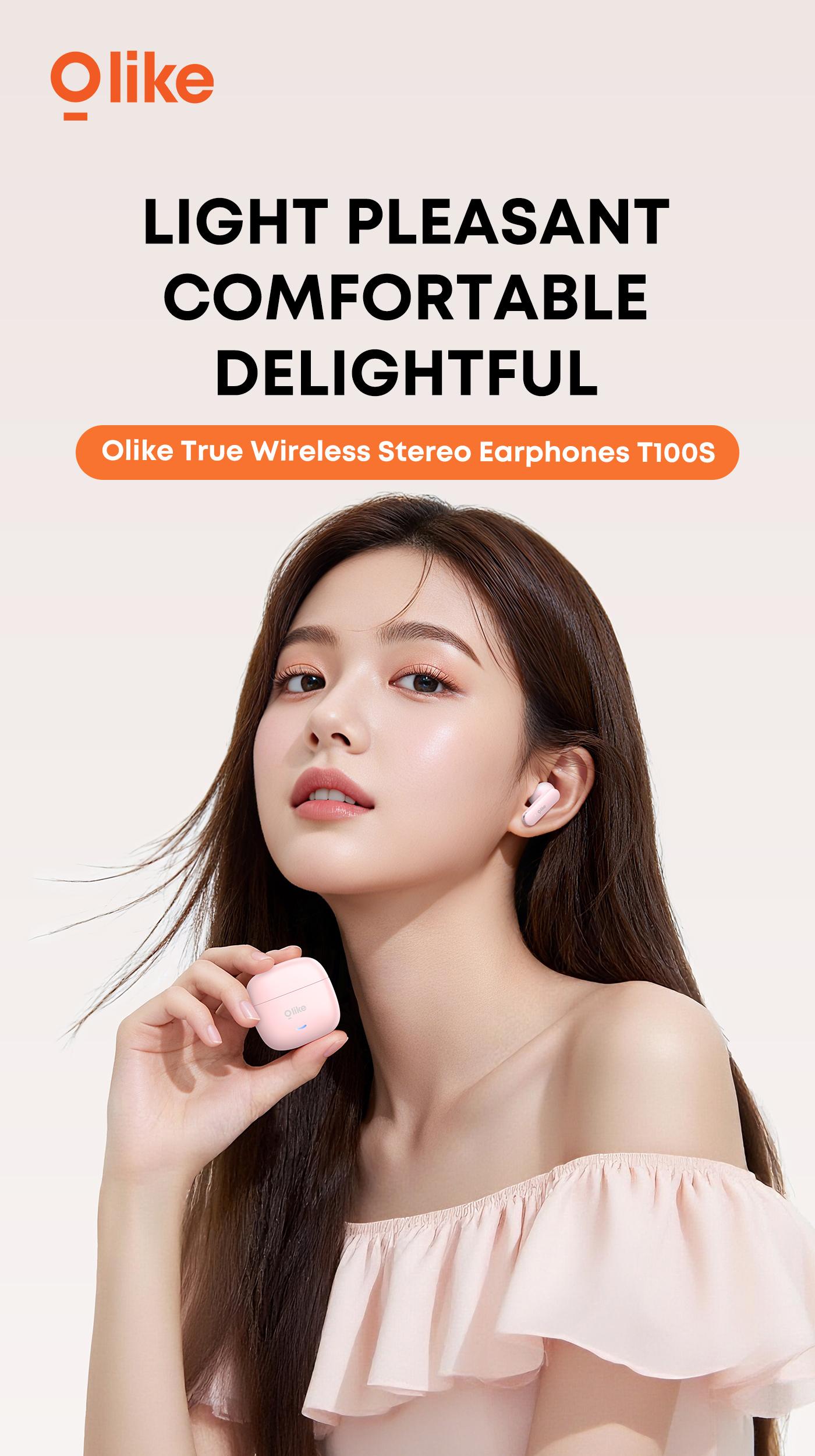 [EXCLUSIVE TONI CU] Olike Mini TWS T100S Bass True Wireless Earphone Bluetooth 6.0 Low Latency Driver 13mm Playtime 38 Hours IPX4 Waterproof Garansi 12 Bulan