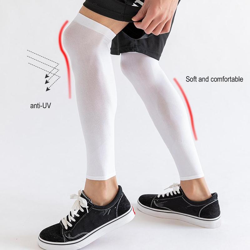 Product Introduction of 1 Pair Ice Silk Fabric Breathable UV Protection Leg Covers Breathable UV Resistant Ice Silk Leg Protectors Outdoor Sports Cycling Running 34