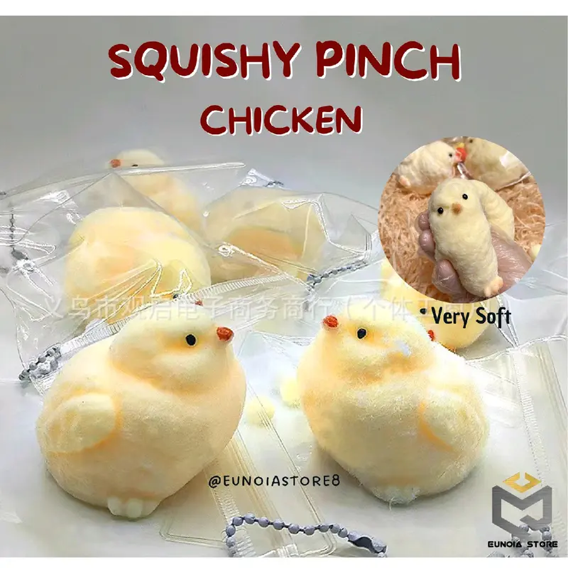 Squishy Ayam Cubit Lucu Berbulu Gemas Super Lembut 4