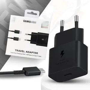 Original Charger SAMSNG 25W Type-C Fast Charging / Satu Set Cas Adaptor+Kabel Super Cepat