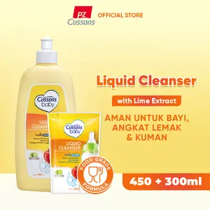 Cussons Baby Liquid Cleanser - Pembersih Botol Bayi 450ml + FREE 300ml